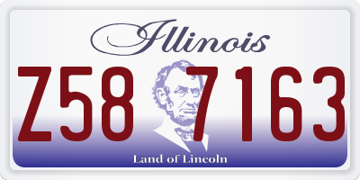 IL license plate Z587163