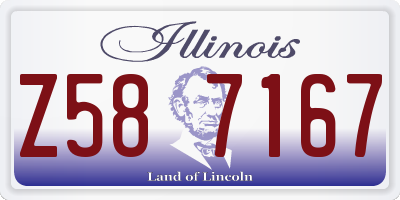 IL license plate Z587167