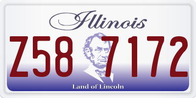 IL license plate Z587172