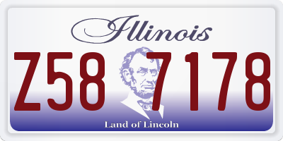 IL license plate Z587178