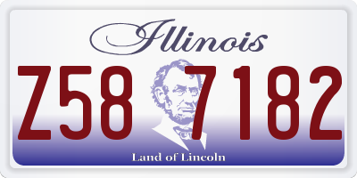 IL license plate Z587182