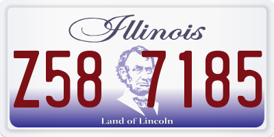 IL license plate Z587185