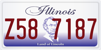 IL license plate Z587187