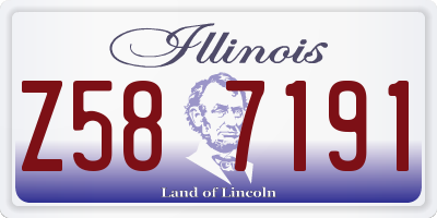 IL license plate Z587191