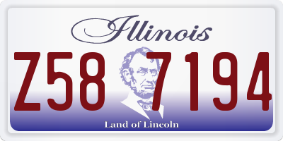 IL license plate Z587194