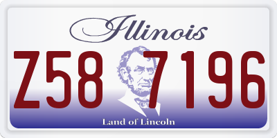 IL license plate Z587196