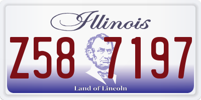 IL license plate Z587197