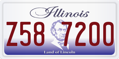 IL license plate Z587200