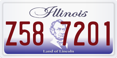 IL license plate Z587201