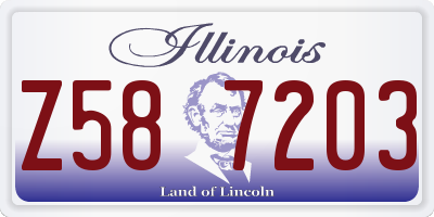 IL license plate Z587203