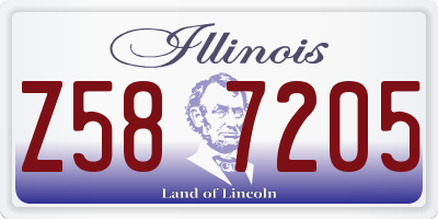IL license plate Z587205