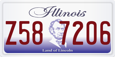 IL license plate Z587206