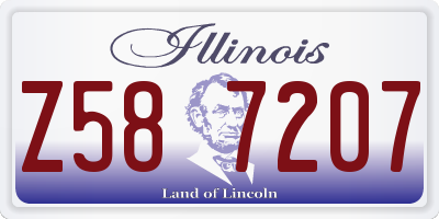 IL license plate Z587207