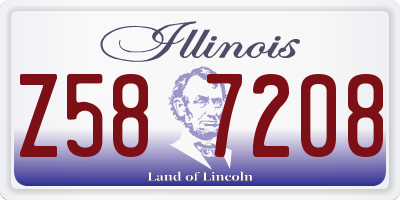 IL license plate Z587208