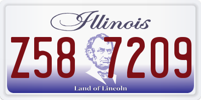 IL license plate Z587209