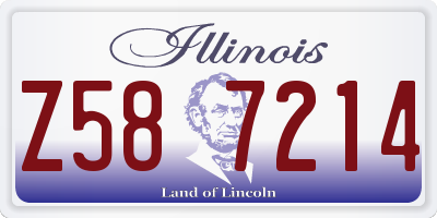 IL license plate Z587214