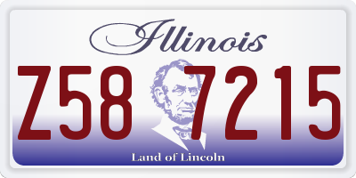 IL license plate Z587215