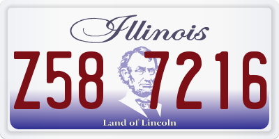 IL license plate Z587216
