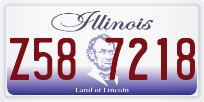 IL license plate Z587218