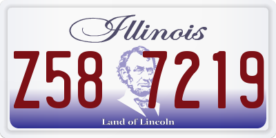 IL license plate Z587219