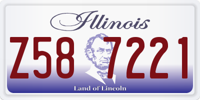 IL license plate Z587221