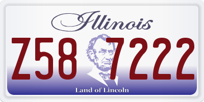 IL license plate Z587222
