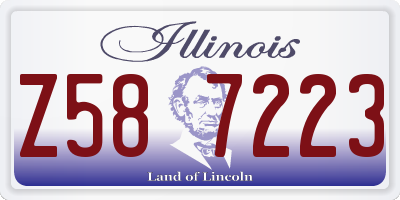 IL license plate Z587223