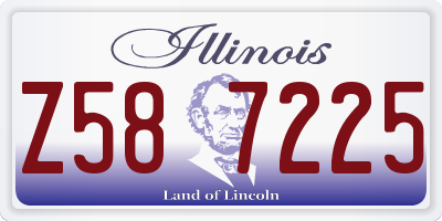 IL license plate Z587225