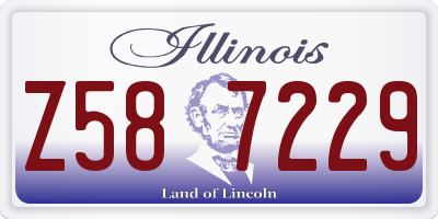 IL license plate Z587229