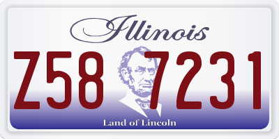 IL license plate Z587231