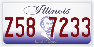 IL license plate Z587233