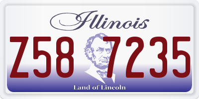 IL license plate Z587235