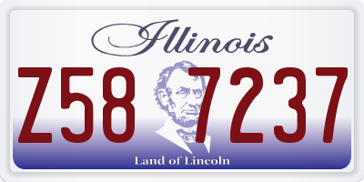 IL license plate Z587237