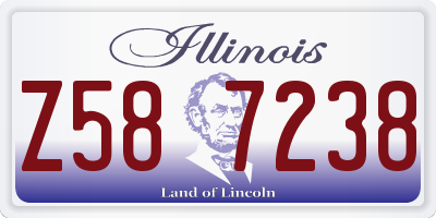 IL license plate Z587238