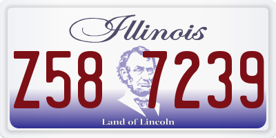IL license plate Z587239