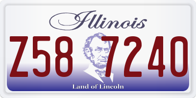 IL license plate Z587240