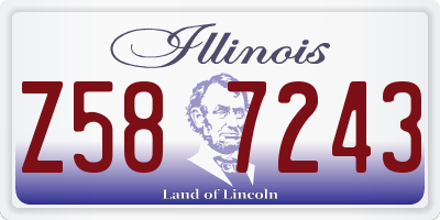 IL license plate Z587243
