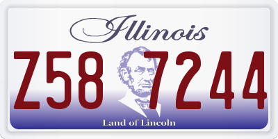 IL license plate Z587244