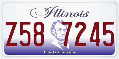 IL license plate Z587245