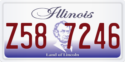 IL license plate Z587246