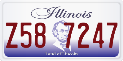 IL license plate Z587247