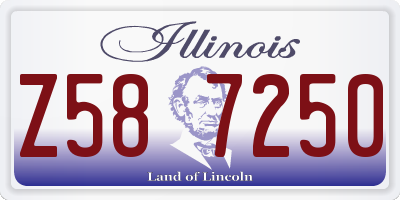 IL license plate Z587250