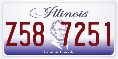 IL license plate Z587251