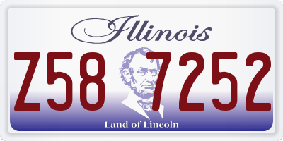 IL license plate Z587252