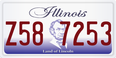 IL license plate Z587253