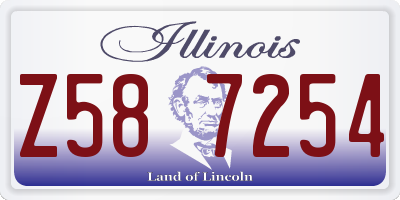 IL license plate Z587254