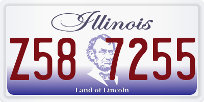 IL license plate Z587255