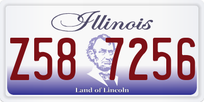 IL license plate Z587256