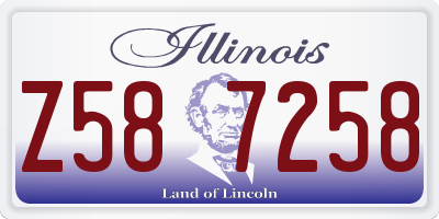 IL license plate Z587258