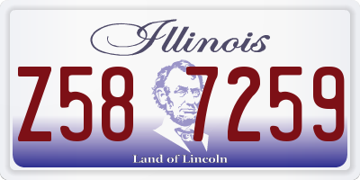 IL license plate Z587259
